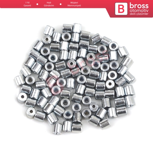 BCR026 Cam Kriko Kablo Halat Uç Yumuşak Pim Tutma Perçini 5x5/1.7 mm 100 Adet Yumuşak Pim