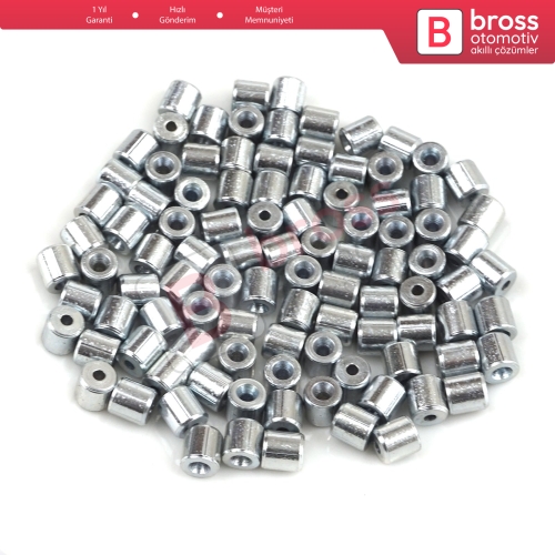 BCR026 Cam Kriko Kablo Halat Uç Yumuşak Pim Tutma Perçini 5x5/1.7 mm 100 Adet Yumuşak Pim