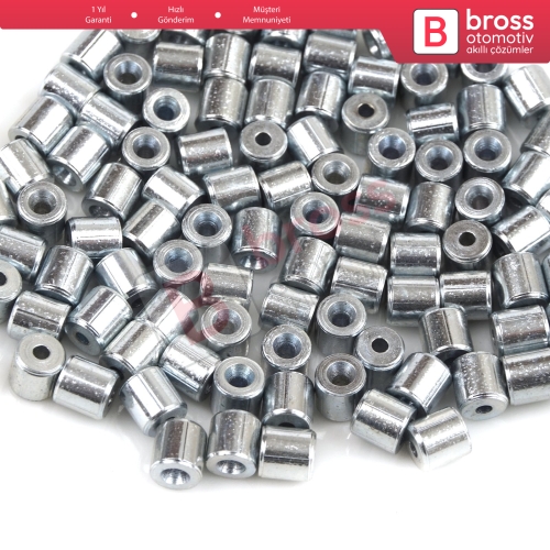 BCR026 Cam Kriko Kablo Halat Uç Yumuşak Pim Tutma Perçini 5x5/1.7 mm 100 Adet Yumuşak Pim