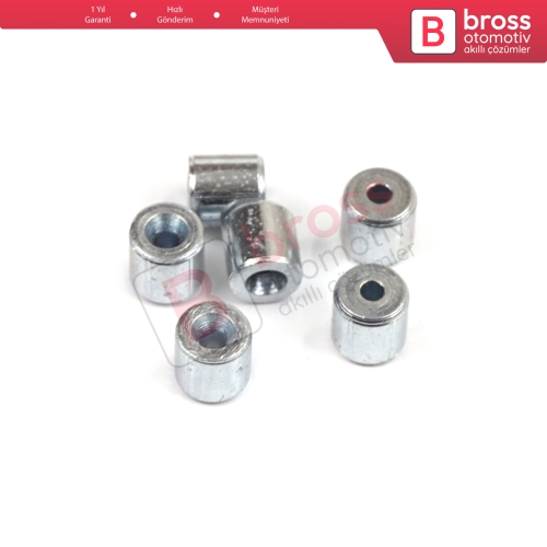 BCR026 Cam Kriko Kablo Halat Uç Yumuşak Pim Tutma Perçini 5x5/1.7 mm 100 Adet Yumuşak Pim