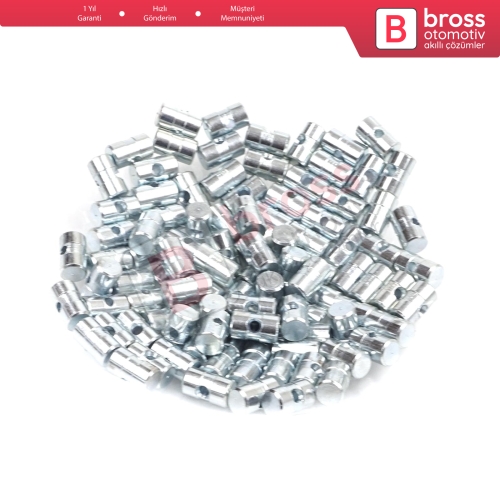 BCR036 100 Adet İç Dış Kapı Kolu Bagaj Kapağı Kilidi Mandal Açma Kablosu Tel Halat Ucu 6x10 mm Delik Çapı: 2.2 mm