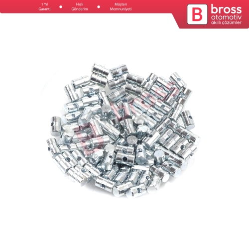 BCR036 100 Adet İç Dış Kapı Kolu Bagaj Kapağı Kilidi Mandal Açma Kablosu Tel Halat Ucu 6x10 mm Delik Çapı: 2.2 mm