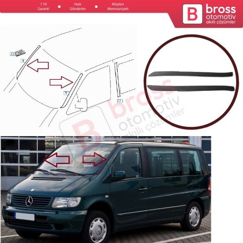 Mercedes Vito W638 için Ön Cam Çıtası Sağ Sol 6386980179 079