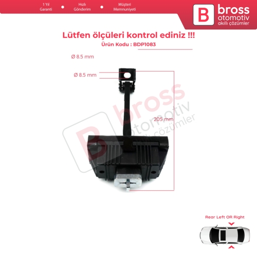 BMW X3 E83 2003-2011 için Arka Kapı Gergisi 41527176802