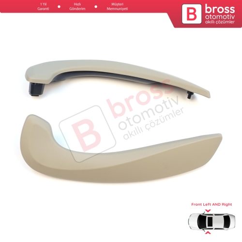Renault Megane MK3 Fluence 809600015R İçin Ön İç Kapı Çekme Kolçak Tutamak Takımı Bej