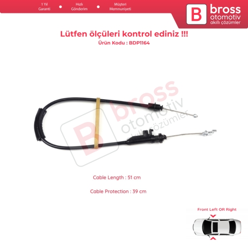 VW Passat B6 B7 2005-2015 CC 3C8837017A için  Ön Sağ veya Sol Dış Kapı Kilidi Açma Teli 