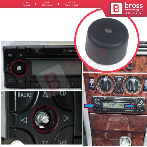 Mercedes Becker Audio 30 APS A2088200285 İçin Radyo Ses Kaset Çalar Navigasyon Düğme Kapağı