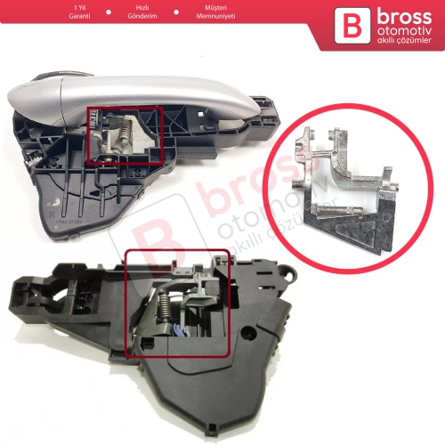 Mercedes W169 W245 için Ön veya Arka Sağ Dış Kapı Kolu Montaj Destek Braket Kelepçe Parçası A1697600234