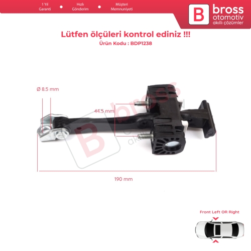 Opel Zafira B 2005-2014 İçin Ön Kapı Gergi Yayı 13227947