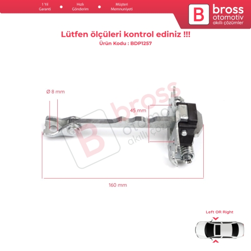 Renault Megane MK3 DZ0/1 Coupe 2008-2016 İçin Ön Kapı Gergi Yayı 804309044R