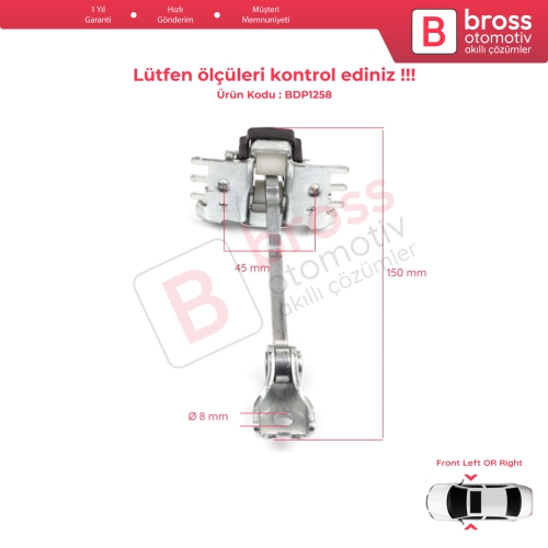 Renault Espace MK4 J81 JK0/1 2002-2015 İçin Ön Kapı Gergi Yayı 804305378R
