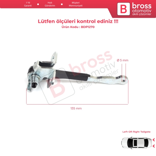 Fiat Doblo MPV Van Cargo MK1 119 223 2001-2010 46790818 İçin Arka Bagaj Kapı Gergi Yayı 