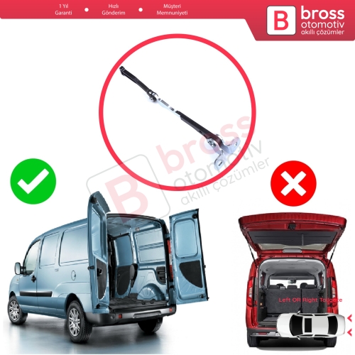 Fiat Doblo MPV Van Cargo MK1 119 223 2001-2010 51801197 İçin Arka Bagaj Kapı Gergi Yayı 