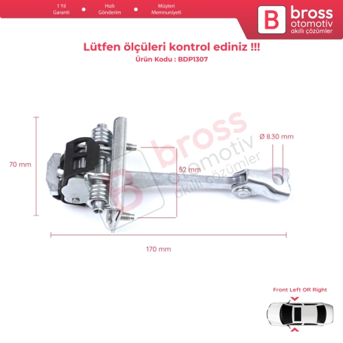 Citroen DS3 2009-2019 9181Q8 İçin Ön Kapı Gergi Yayı 