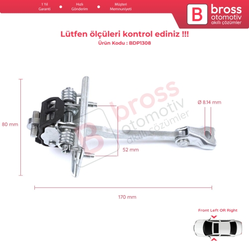 Citroen DS5 2011-2018 9670813380 İçin Ön Kapı Gergi Yayı 
