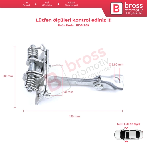 Citroen C3 Pluriel 2003-2010 9181H3 İçin Ön Kapı Gergi Yayı 