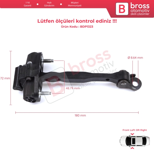 Citroen C3 Aircross MK1 A88 2017-2024 YQ00232780 İçin Ön Kapı Gergi Yayı 