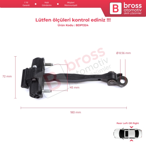 Citroen C3 Aircross MK1 A88 2017-2024 YQ00232680 İçin Arka Kapı Gergi Yayı 
