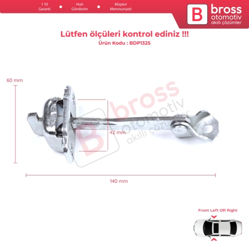 Citroen C1 Peugeot 107 Toyota Aygo 2005-2014 5-Door HB B000760180 İçin Ön Kapı Gergi Yayı 