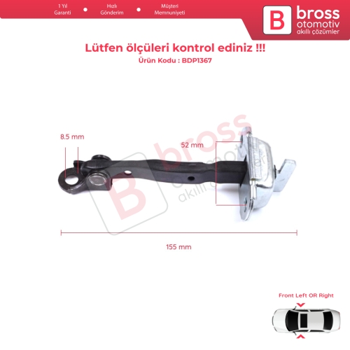 Toyota Yaris Vios Vitz Belta MK2 P9 XP9 XP90 2005-2013 686100D040 İçin Ön Sağ veya Sol Kapı Gergisi