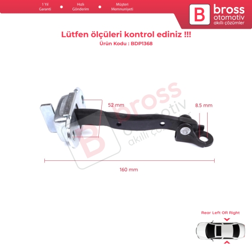 Toyota Yaris Vios Vitz Belta MK2 P9 XP9 XP90 2005-2013 686300D060 İçin Arka Sağ veya Sol Kapı Gergisi
