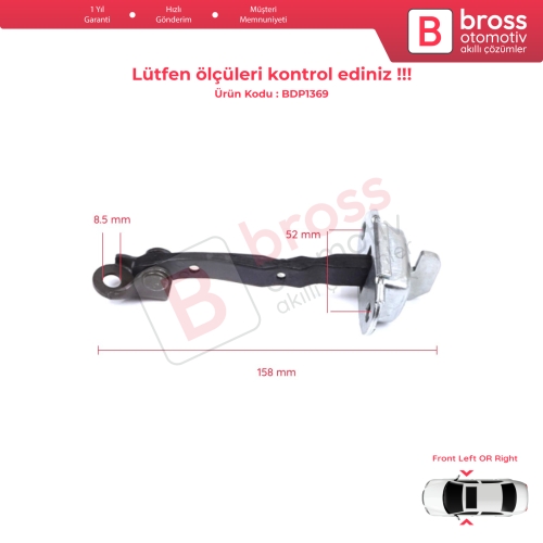 Toyota Yaris Vitz MK3 P13 2010-2020 Vios P15 Verso S P12 6861052130 İçin Ön Sağ veya Sol Kapı Gergisi
