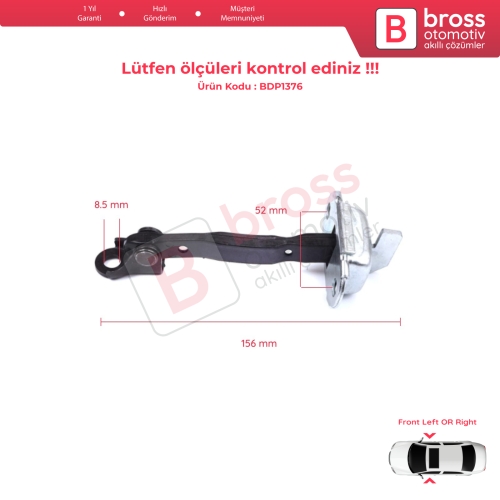 Toyota Prius MK2 W2 XW20 2003-2009 Corolla MK9 E12 Allex RunX 2001-2007 6861012161 İçin Ön Sağ veya Sol Kapı Gergisi