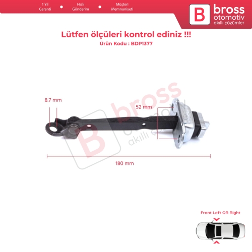 Toyota Prius MK3 W3 XW30 ZW30 2009-2015 6861047021 İçin Ön Sağ veya Sol Kapı Gergisi