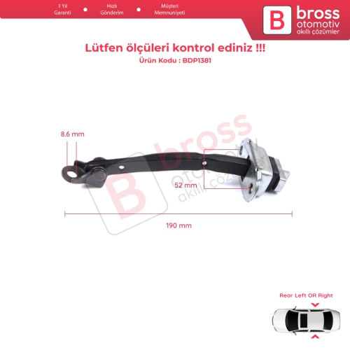 Toyota Camry MK6 V4 XV40 2006-2012 6863033070 İçin Arka Sağ veya Sol Kapı Gergisi