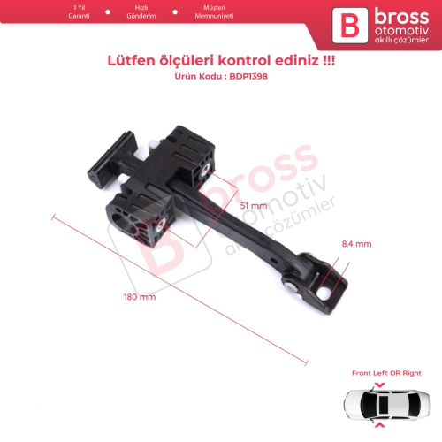 BMW 1 Series F20 F20N 2011-2019 5-Door 51217446715 İçin Ön Sağ veya Sol Kapı Gergisi