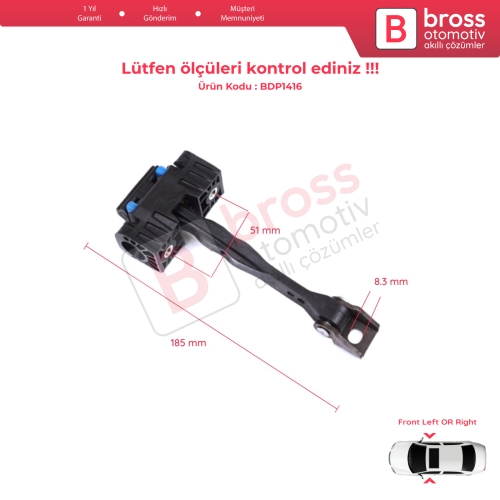 VW Tiguan MK2 AD BW 2016-2024 Allspace Seat Tarraco KN2 5NA837249 İçin Ön Sağ veya Sol Kapı Gergisi