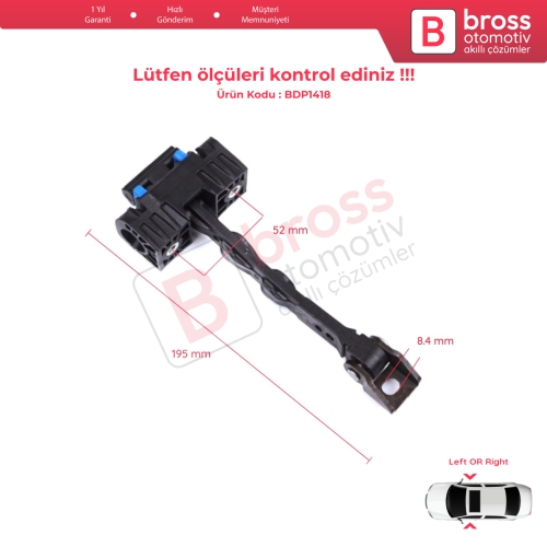 VW Scirocco MK3 137 138 2008-2017 1K8837249A İçin Sağ veya Sol Kapı Gergisi