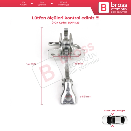 VW Fox 5Z1 5Z3 5Z4 2003-2015 3/5 Kapı Hatchback 5Z3837249 İçin Ön Sağ veya Sol Kapı Gergisi