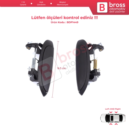 Renault Clio 2 Megane 1 Scenic 1 Symbol Thalia Logan Platina Lada Largus için Kapı Dış Açma Kolu Seti