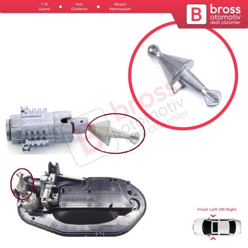 BMW 5 Series E60 E61 2003-2010 51217191917 51217127798 İçin Ön Kapı Kilidi Tamir Silindiri