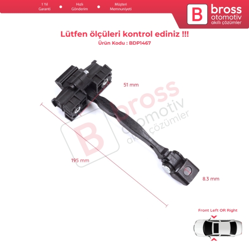 Skoda Octavia MK3 III A7 5E 5E3 5E5 2012-2021 5E0837249 İçin Ön Sağ veya Sol Kapı Gergisi