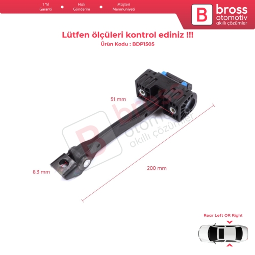 Audi Q3 RS MK1 8U 8UB 8UG 2011-2018 8U0839249D İçin Arka Sağ veya Sol Kapı Gergisi