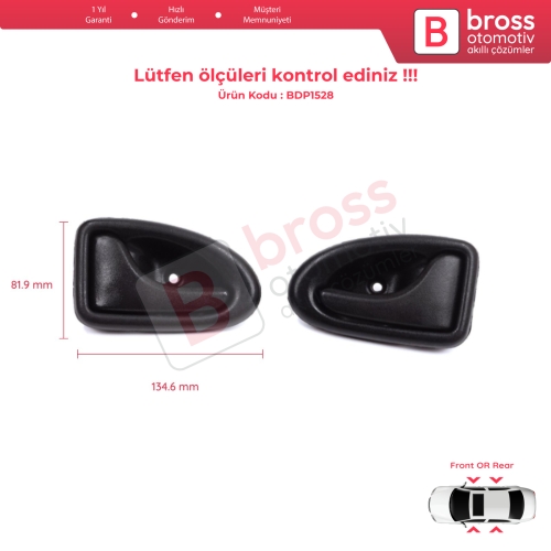 Renault Clio 2 Scenic Megane 1 Trafic Master 2 Mascott Logan 1 Movano Vivaro A Interstar Primastar 1 Daily 7700434716 7700434717 İçin Siyah Sağ Sol Kapı İç Açma Kolu Kancalı Tip