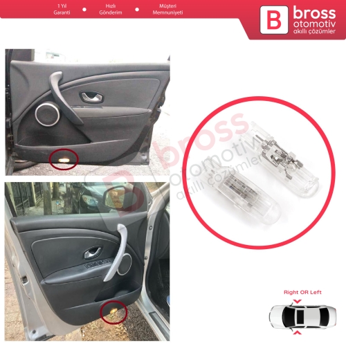 Renault Clio MK3 Megane MK2 3 Scenic MK2 3 Fluence L3 8200120715 için 2 Adet Kapı İçi Aydınlatma Lambası