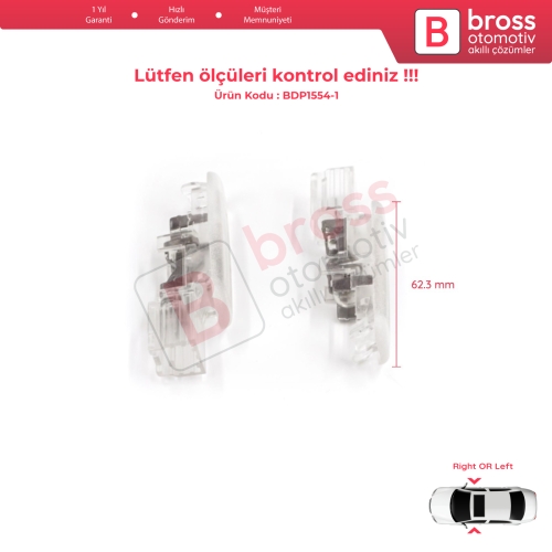 Renault Clio MK3 Megane MK2 3 Scenic MK2 3 Fluence L3 8200120715 için 2 Adet Kapı İçi Aydınlatma Lambası