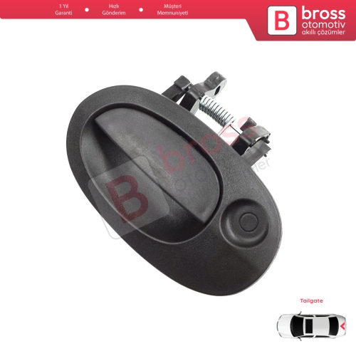 Renault Kangoo KC Express FC Nissan Kubistar MK1 X76 8200153666 için Tek Kapı Arka Bagaj Açma Kapı Kolu Siyah