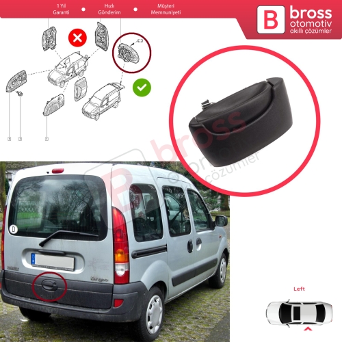 Renault Kangoo KC Express FC Nissan Kubistar MK1 X76 8200107371 için Sol Yan Sürgülü Kapı Dış Açma Kolu Siyah