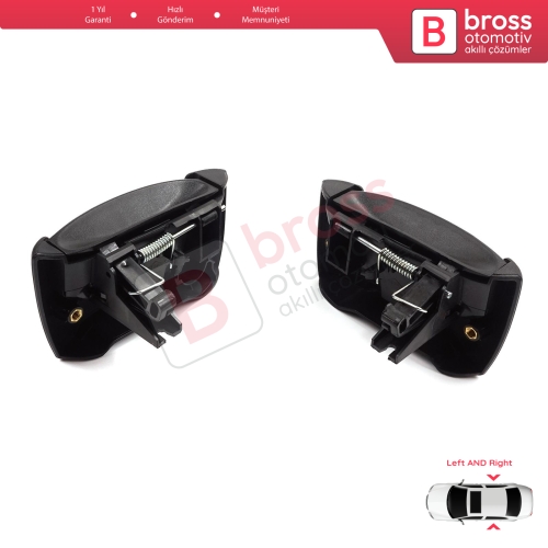 Renault Kangoo KC Express FC Nissan Kubistar MK1 X76 8200107371 8200107372 için Sağ Sol Yan Sürgülü Kapı Dış Açma Kolu Siyah