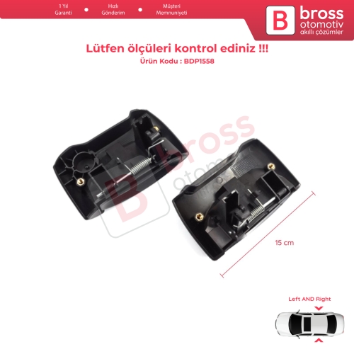 Renault Kangoo KC Express FC Nissan Kubistar MK1 X76 8200107371 8200107372 için Sağ Sol Yan Sürgülü Kapı Dış Açma Kolu Siyah