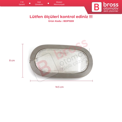 Renault Clio MK1 MK2 Symbol Thalia Nissan Platina Quest Primastar Trafic Vivaro X83 8200543879 için İç Tavan Lambası Gri