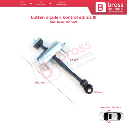 Jeep Cherokee MK5 KL 2014-2023 K68103030AD İçin Ön Sağ veya Sol Kapı Gergisi