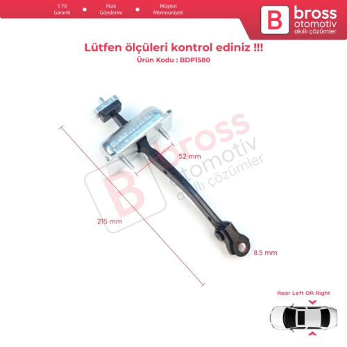 Jeep Cherokee MK5 KL 2014-2023 K68103032AD İçin Arka Sağ veya Sol Kapı Gergisi