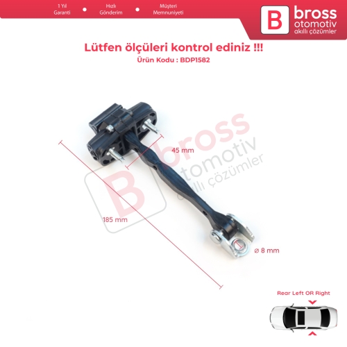 Jeep Compass MK2 MP/552 MP M6 MV M7 2017-On 68243645AB İçin Arka Sağ veya Sol Kapı Gergisi