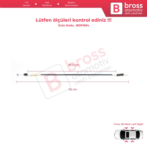 BMW 5 Serisi F10 F11 6 F13 F12 F06 7 F01 F02 F03 F04 51217297439 için Ön veya Arka Dış Kapı Kolu Kilit Açma Teli