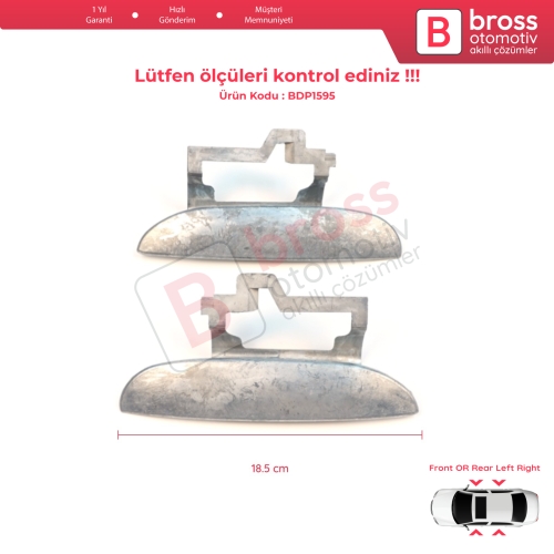 BMW 5 Serisi E39 1996-2003 4/5 Kapılı Sedan Touring 51218245461 51218245462 için Ön veya Arka Sağ Sol Metal Dış Kapı Açma Kolu